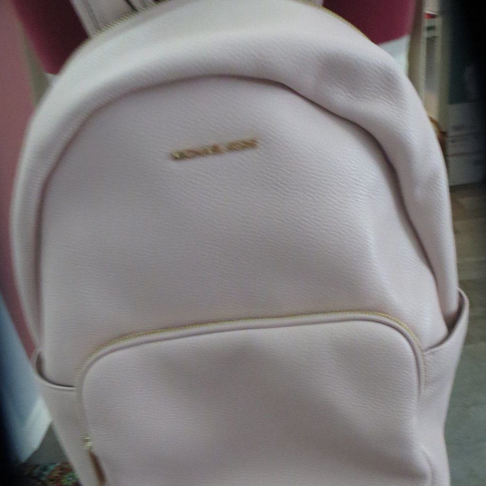 MICHAEL KORS pink POWDER blush pebble LEATHER backpack LARGE sz NWT 35fogerb7L